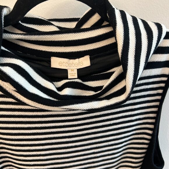 🖤 Etcetera Sleeveless Black & White Sweater Dress – Size M - Picture 3 of 4
